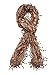 Cindy and Wendy Lightweight Soft Leaf Lace Fringes Scarf shawl for Women,Brown,One Size