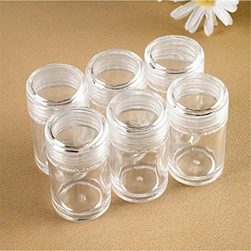 60 Slots Embroidery Diamond Storage Box,Clear Medicine Painting Accessory Case Display Holder Plastic Cross Stitch Organizer Storage Case Container Show Trays Essential Oil Bottle Box w/Zipp