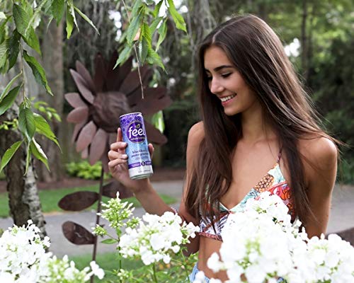 FEEL Sparkling Blackberry Pomegranate Natural Energy Drink, Zero Sugar Healthy Energy Drink, L-Theanine, Green Coffee… - Image 4