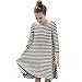 Norbi Parent-Child Striped Shirt Dress Family Clothes Outfits Sleeve Stripes Mom Size fit US S-M