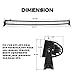 Easynew IP68 300W 10-30V Waterproof Curved LED Light Bar (52-Inch) with 2 Piece 18W LED Lights and Wiring Harness, Mounts