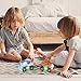 RenFox Dinosaur Cars with 4 Batteries and 1 Screwdriver, 2 Pack Dino Cars for Kids with Lights and Sound for Boys Girls Toddlers Birthday