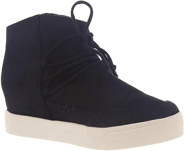 faux suede wedge sneaker