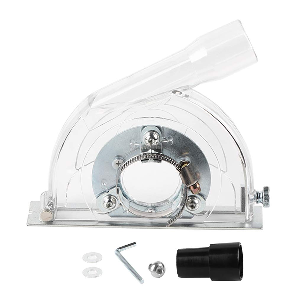 Zerodis Universal Grinding Dust Shroud for Angle Grinder 3/4/5 inch Saw Disc, Dust Collector Attachment Cover Tool Collect Grinding Dust Wood Stone Cement Marble Rock Concrete