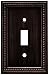 Brainerd 64411 Beaded Single Toggle Switch Wall Plate / Switch Plate / Cover, Venetian Bronze
