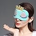 MaisonMaxx Cute Sleeping Mask Gel Pad Eye Mask with Hot & Cold Therapy Insomnia Blindfold Contoured for Men, Women, Girls, Kids Gifts and for Travel, Meditation,Bedtime(Green)