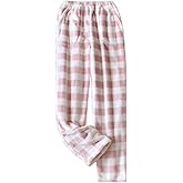 codcm Womens Plaid Fluffy Pajama Pants Fuzzy Fleece Cozy Lounge Pants with Pockets Winter Warm Pj Bottoms