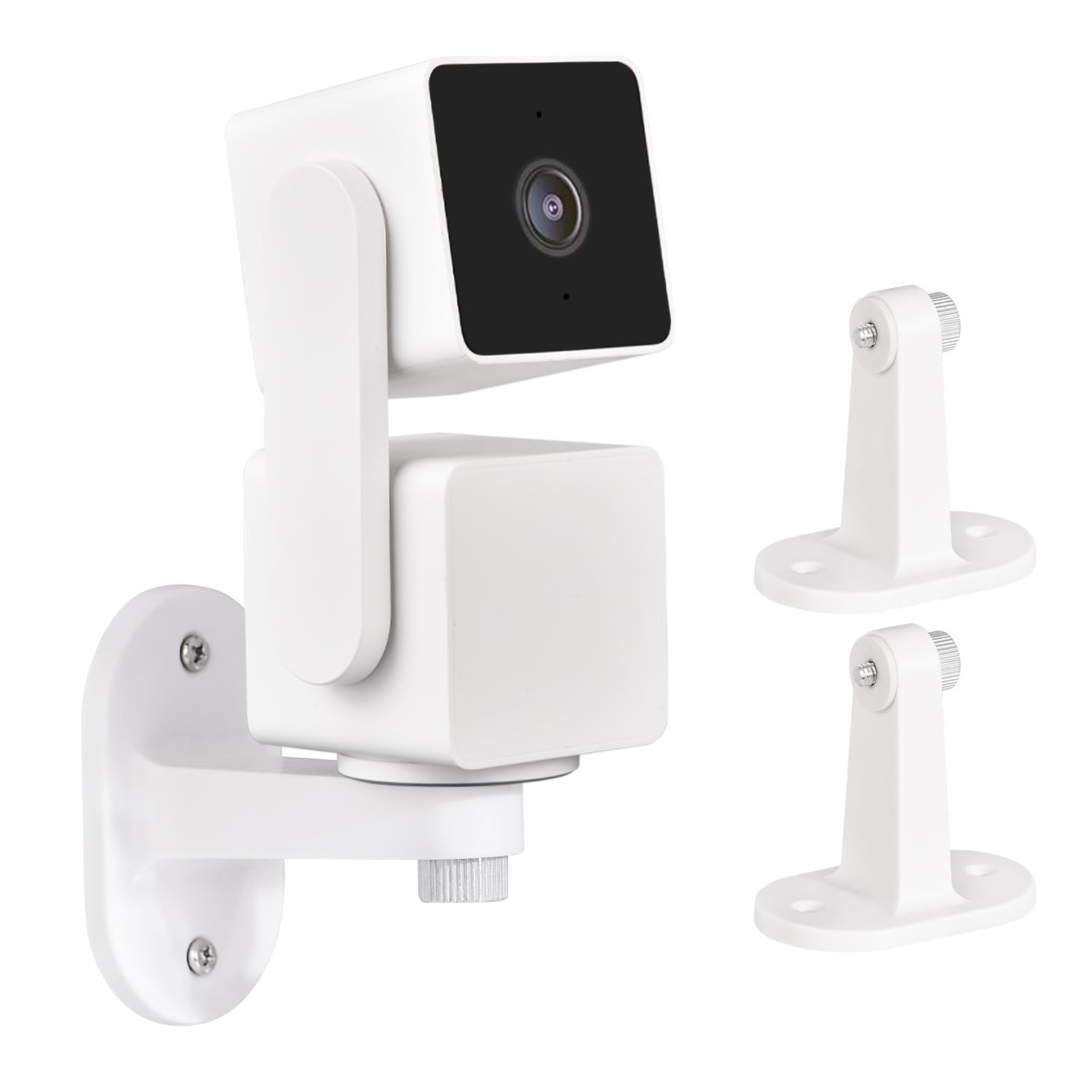 2Pack Wall Mount Bracket for Wyze Cam Pan V3, Wyze Cam Pan V2, 360°Swivel Adjustable Adhesive Mounting Bracket for Wyze Outdoor Indoor Wireless Camera System, Easy to Set Up in Just 2 Steps