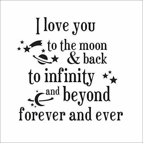 DIY Removable I Love You to the Moon Back to Infinity Love Quotes Art Mural Vinyl Waterproof Wall Stickers Bed Kids Room Decor Livingroom Nursery Decal Sticker Wallpaper