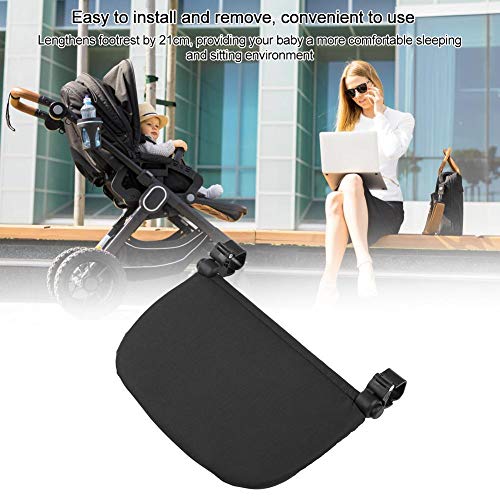 Antilog Stroller Footrest, Pram Foot Extension Footrest Pushchair Accessories 21CM Extend Board for Babyzen Yoya (Black)