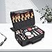 MelodySusie Travel Makeup Bag 3 Layers Makeup Organizer Case Makeup Train Case with Shoulder Strap for Women