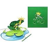 ETA 3D Pop-Up Frog Prince Greeting Card – Handmade Fairy Tale Card for Birthday, Anniversary, Valentine’s Day, Engagement & Special Occasions A24