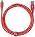 Amazon Basics Double Braided Nylon USB 2.0 Type A to Micro USB Cable, 6 Feet, Red