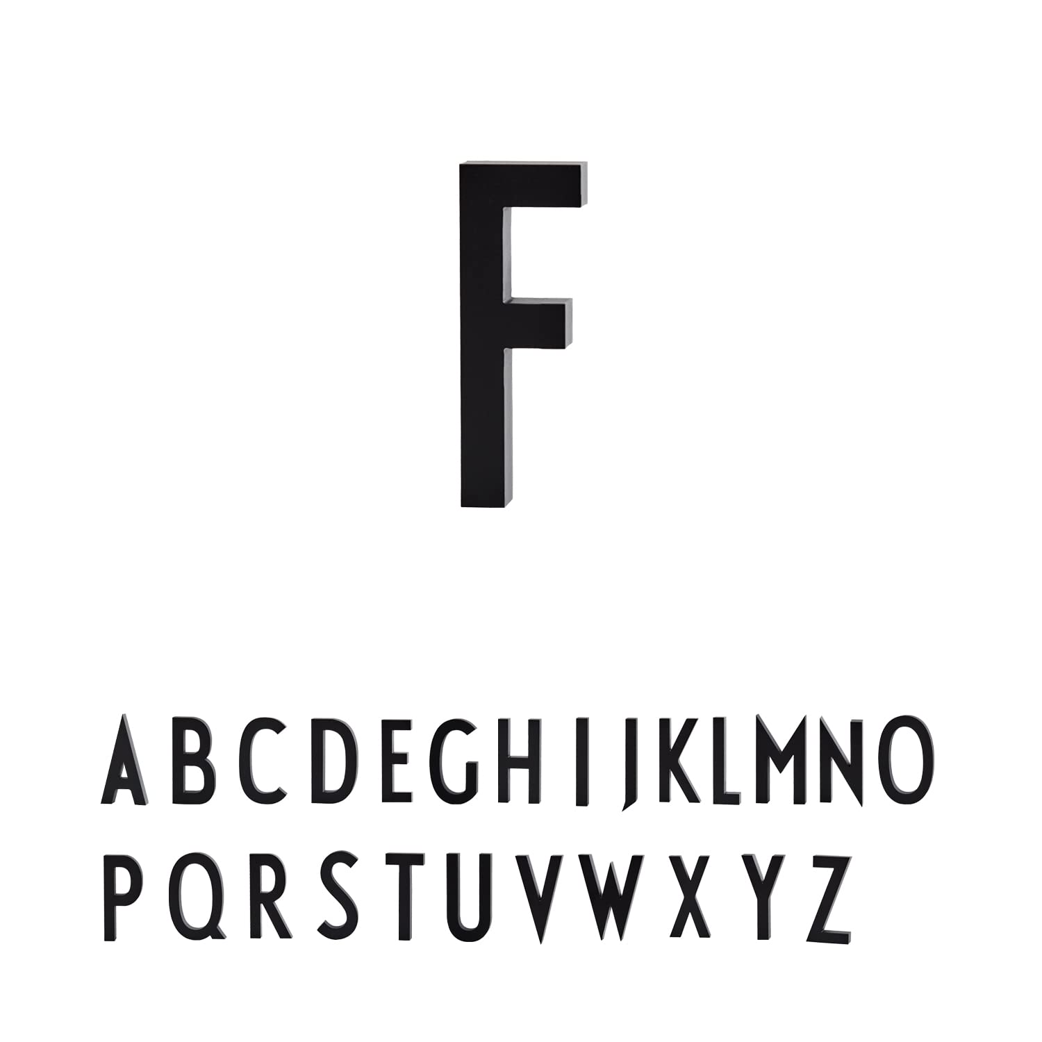 Design Letters Floating House Letters (A-Z) | Aluminium House Numbers | Modern Door Numbers Black | 50mm House Signs Designed in Denmark | Alphabet for Street, Home, Address, Front Door, Apartment