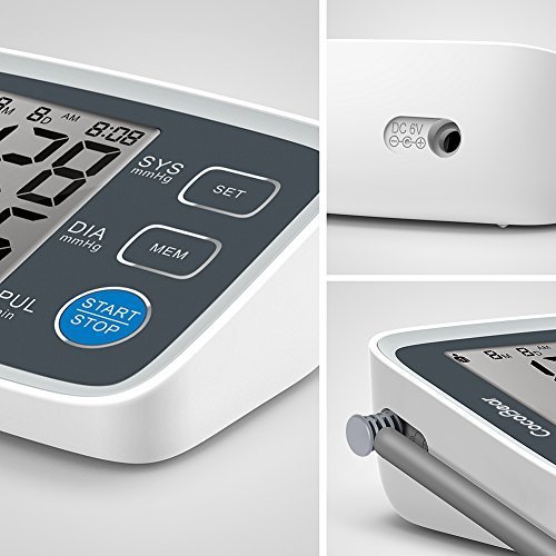 CocoBear Blood Pressure Monitor Upper Arm Digital Automatic BP Monitor for Home Use, 2 * 90 Memory Storage Adjustable Cuff Batteries Included Gray - Thumbnail 7