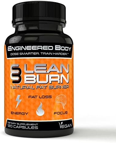 Engineered Body LEAN BURN Natural Thermogenic Fat Burner - Weight Loss Supplement for Men and Women - 2807 mg Per Serving - 120 Vegan Pills
