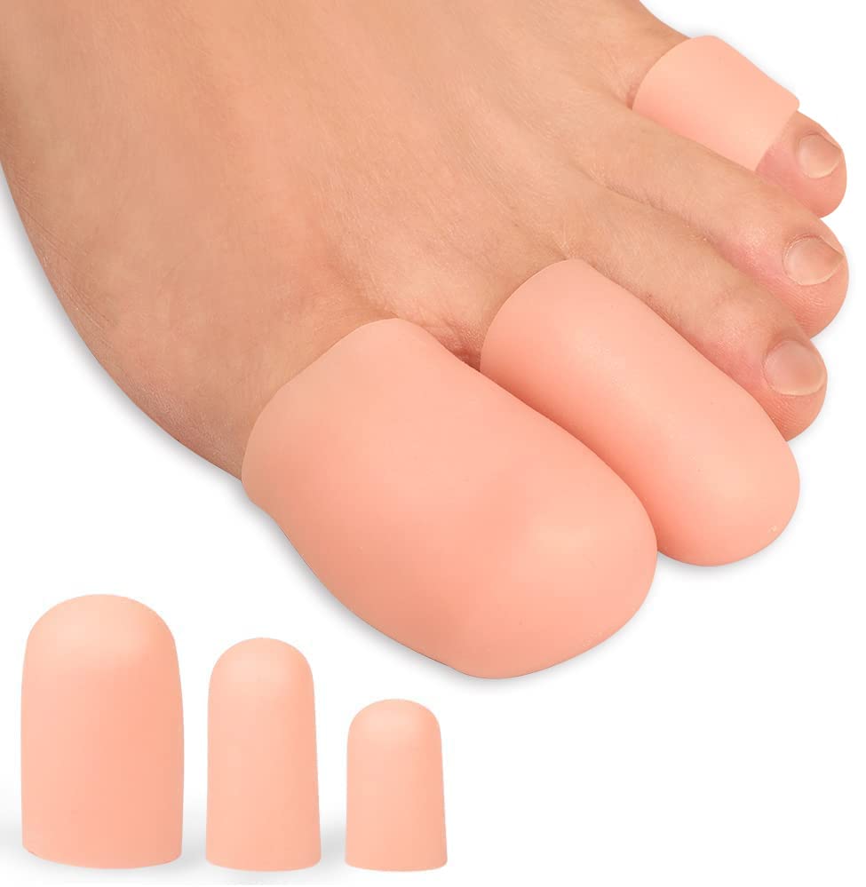 Bukihome 16 PCS Toe Protectors, Silicone Toe Caps Toe Sleeve Protectors, Prevent Pain Relief for Corns, Blisters and Ingrown Toenails (6 Large Size + 6 Medium Size + 4 Small Size)