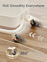 Pipishell 4-Tier Rolling Cart, Utility Cart with