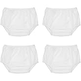 dappi Reusable Waterproof 100% Nylon Taffeta Diaper Pants for Potty Training & Swimming, Leak-Proof & Rip-Proof, Large (Fits 26-31 lbs), 4 Counts