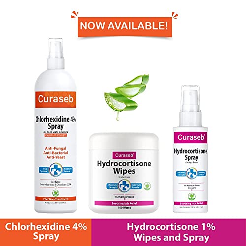 Curaseb Chlorhexidine 4 Shampoo for Dogs & Cats, Maximum Veterinary