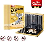 T Box Mouse Glue Traps, Wavy Shape Glue& Black Glue Board,6 Pack Extra Large Sticky Rat Glue Traps, Peanut Butter Scented Glue Traps for Mice, Perfect Use for Indoor and Outdoor.