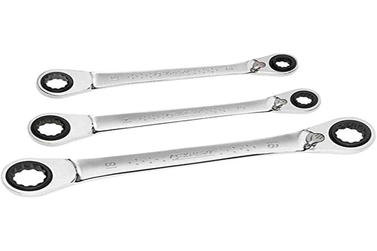 Expert E111115 Ratchet Ring Spanner Set – Set of 3