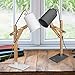 Tomons Led Desk Lamp Wooden Swing Arm Designer Table Lamp Bedside Nightstand Reading Light DL1005US-G
