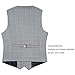 Zicac Men's Unique Advanced Custom Vest Skinny Wedding Dress Waistcoat (S,Light Gray)