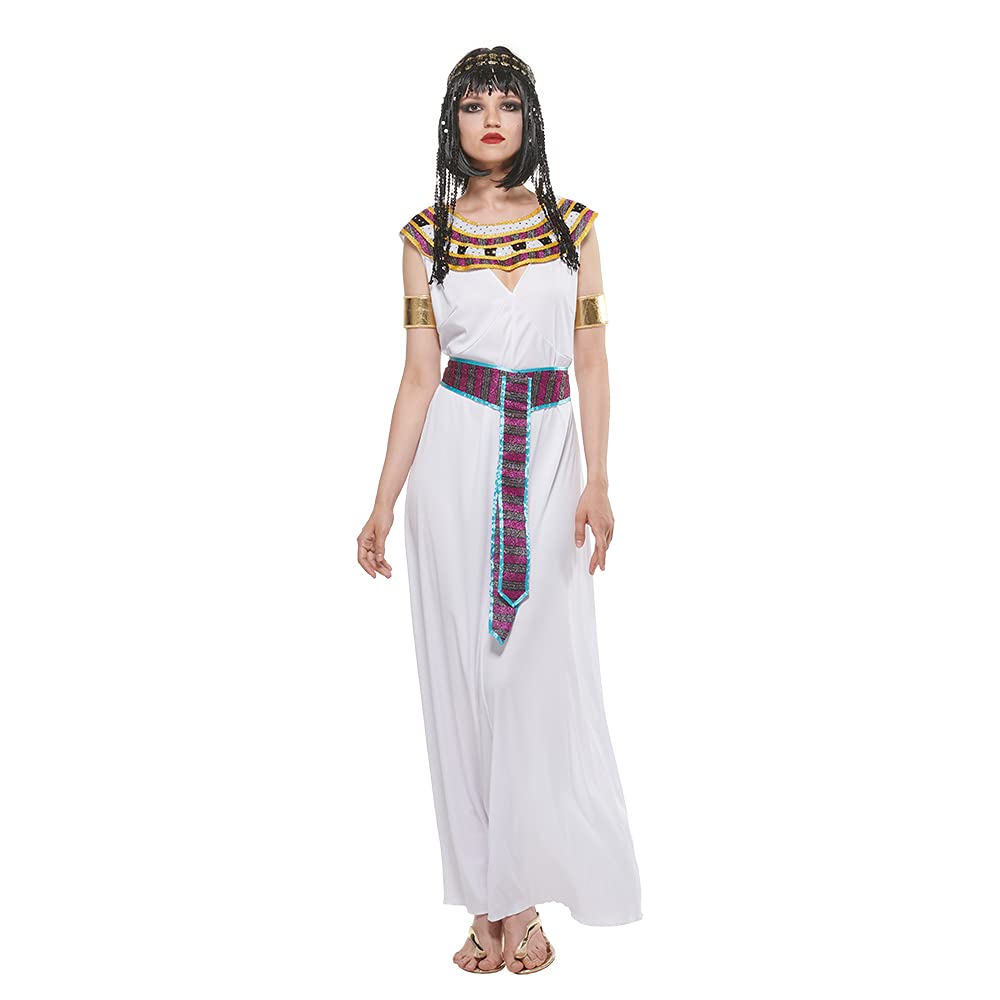 EraSpooky Women's Cleopatra Costume Ancient Egyptian Dress Egypt Princess Costumes Size M
