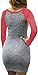Women's Color Block Long Sleeve Bodycon Tshirt Dress