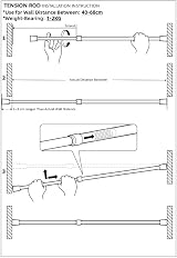 FRENESSA Aluminium Extendable Curtain Rod 40-72cm, 1.3cm Diameter view 8