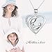 POPLYKE Mother Daughter Son Necklace Sterling Silver Mother Daughter Love Heart Pendant Necklace Gift for Mom Mother-to-be Grandma 18