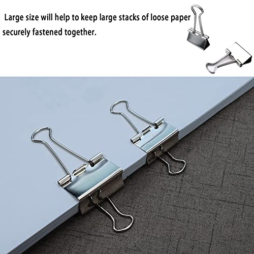 Extra Large Binder Clips 2 Inch (40 Pack), Big Paper Clamps for Office