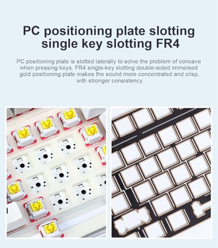 AULA F99 PRO Wireless Mechanical Gaming Keyboard,99 Keys Creamy Keyboard Ergonomic Bluetooth Keyboard Hot Swappable Custom RGB Backlit with 8000mAh Battery - Gradient Gray