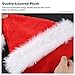 Santa Hats for Adults Bulk, Christmas Hats for Women Men Plush Red Velvet Double Layer, Santa Hats Support Max Head Size, Christmas Hats for Christmas Parties, Christmas Concert