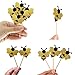 30-pack Glitter Bumble Bee Cupcake Toppers, Baby Bee Gender Reveal Baby Shower Birthday Party Cake Decorations Supplies