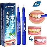 Teeth Whitening Pen,Natural Teeth Whitening Gel,Teeth Whitening Kit,Effective,Painless,Professionally Formulated & Smart Whitening,Beautiful White Smile,(2pc)
