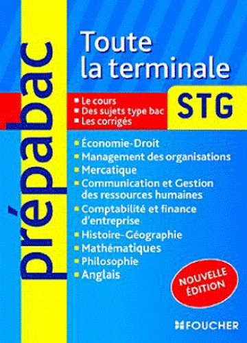 Toute la terminale STG Nouvelle édition