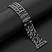 Wearlizer Black Compatible with iWatch Band 38mm 40mm 41mm Womens Mesh Loop Stainless Steel Replacement Dress Chain Metal Strap Beauty Wristband Bracelet Series SE 7 6 5 4 3 2 1