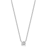 Jynselle Simple Necklace for Women - 14k Gold Plated CZ Leaf Flower Necklace, Dainty Silver Necklace Trendy Prom Jewelry Gifts Simple Choker