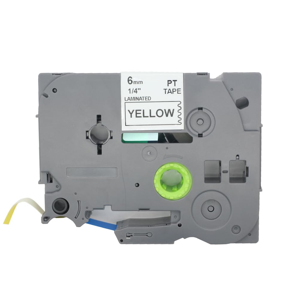 BROVACS 1 Pack Blue on Yellow Laminated Label Tape Compatible for Brother P-Touch Label Printer TZ 613 TZe 613 6mm 1/4" OPA4613