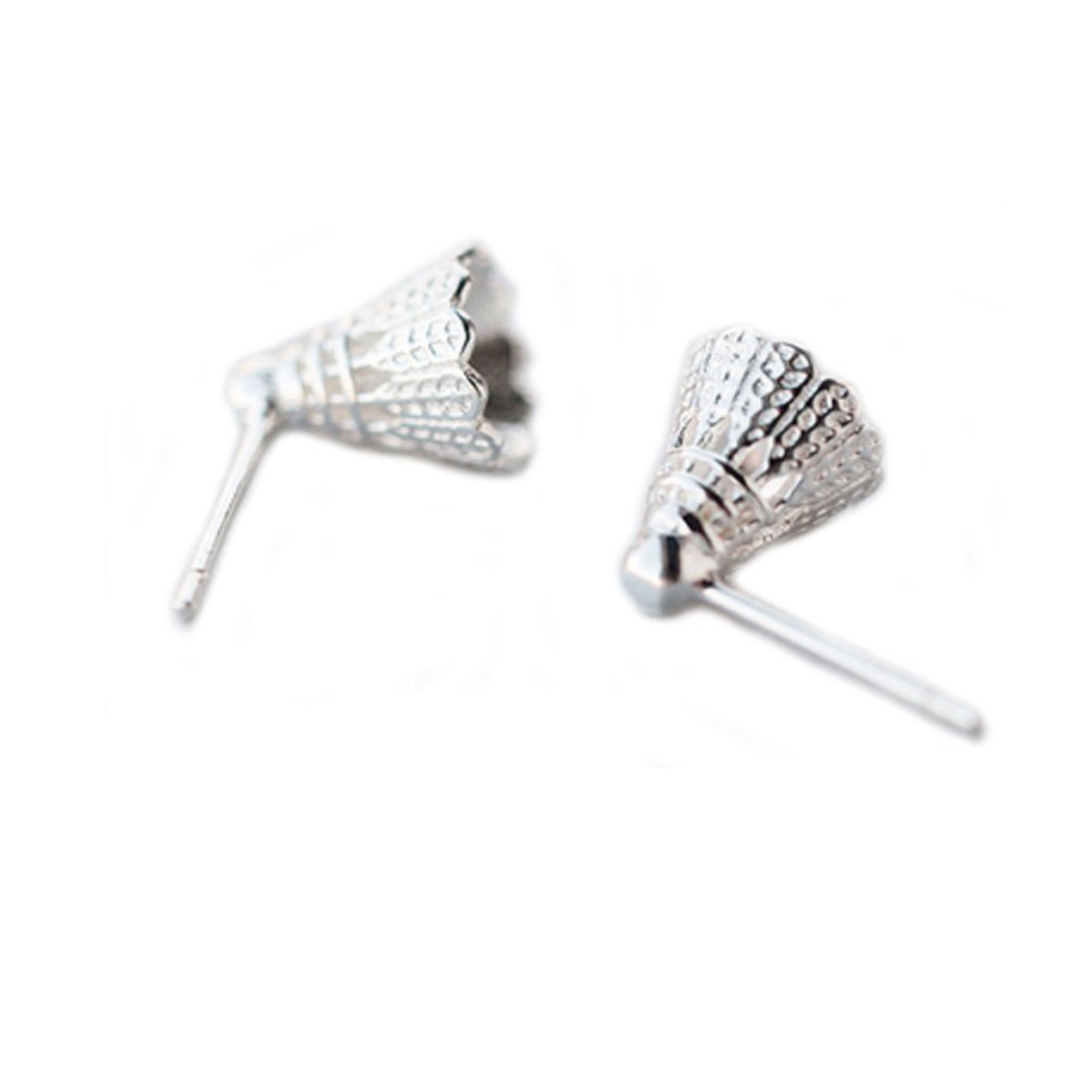 Helen de Lete Lovely Sports Badminton 925 Sterling Silver Earrings