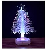 Youareking Multi-colors Led Light Fiber Optic LED Christmas Tree with Top Star (A Style)