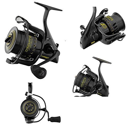 Tubertini Concept 6500 Angelrolle - Stationärrolle zum Posen- & Grundangeln, Feederrolle mit Frontbremse, Rolle zum Feederangeln