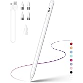Stylus Pen, Active Stylus Pen Compatible for iOS and Android Touchscreens/Phones, Rechargeable Stylus Pen with Dual Touch Scr