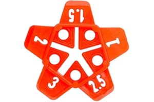 Reusable Tile Spacers 300pcs, 5-in-1 U-Shaped Plastic Shims for 1mm to 3mm Grout Gaps, Orange Horseshoe Wedges with Digital M