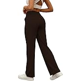 ZFLM Women Casual Workout Wide Leg Elastic High Waist Pants with Pockets Tracksuit Streetwear