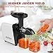 Juicer, Doctor Hetzner Slow Masticating Juicer Extractor with Reverse Function, Cold Press Juicer Machine with Quiet Motor, Juice Jug and Brush for High Nutrient Fruit and Vegetable Juice