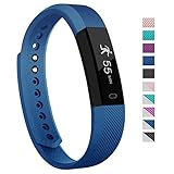 007plus Fitness Tracker, D115 Concise Style Point Touch Activity Tracker (Blue)