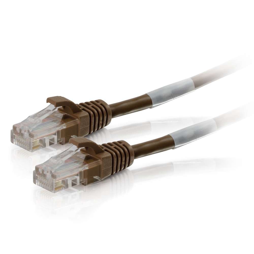 C2G 2M Brown Cat5e Ethernet RJ45 High Speed Network Cable, LAN Lead Cat5e Unshielded PVC UTP Patch Cable